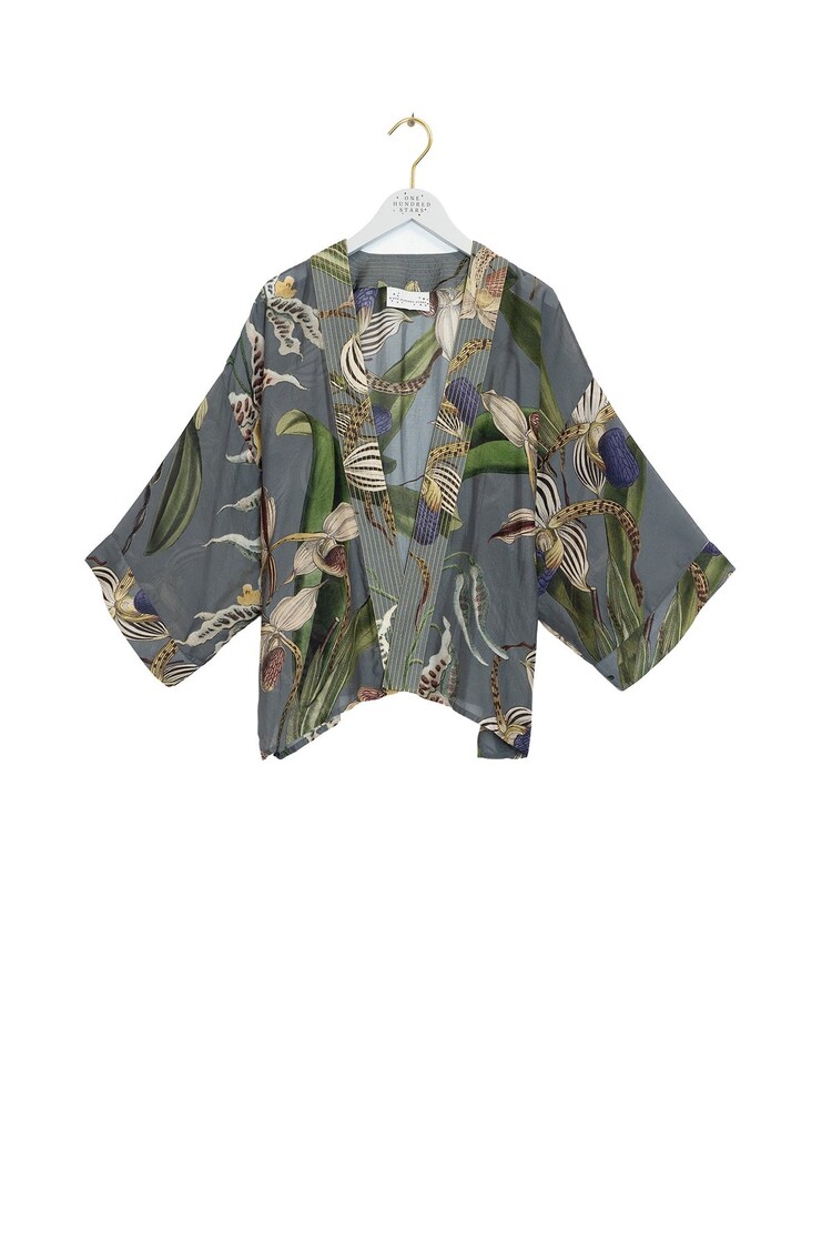 One Hundred Stars Kimono Orchid Grey One Hundred Stars