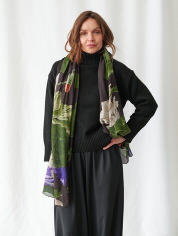 One Hundred Stars Scarf Nasturtium Black
