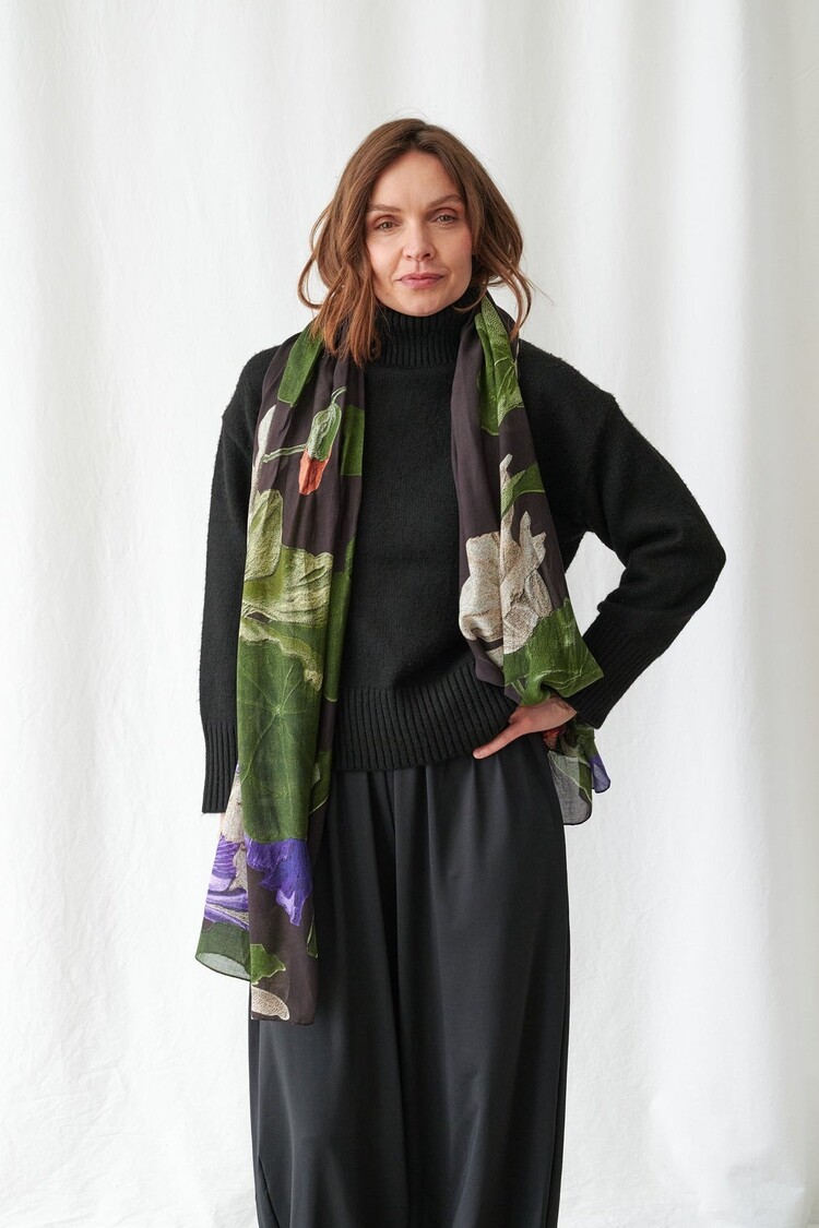 One Hundred Stars Scarf Nasturtium Black One Hundred Stars