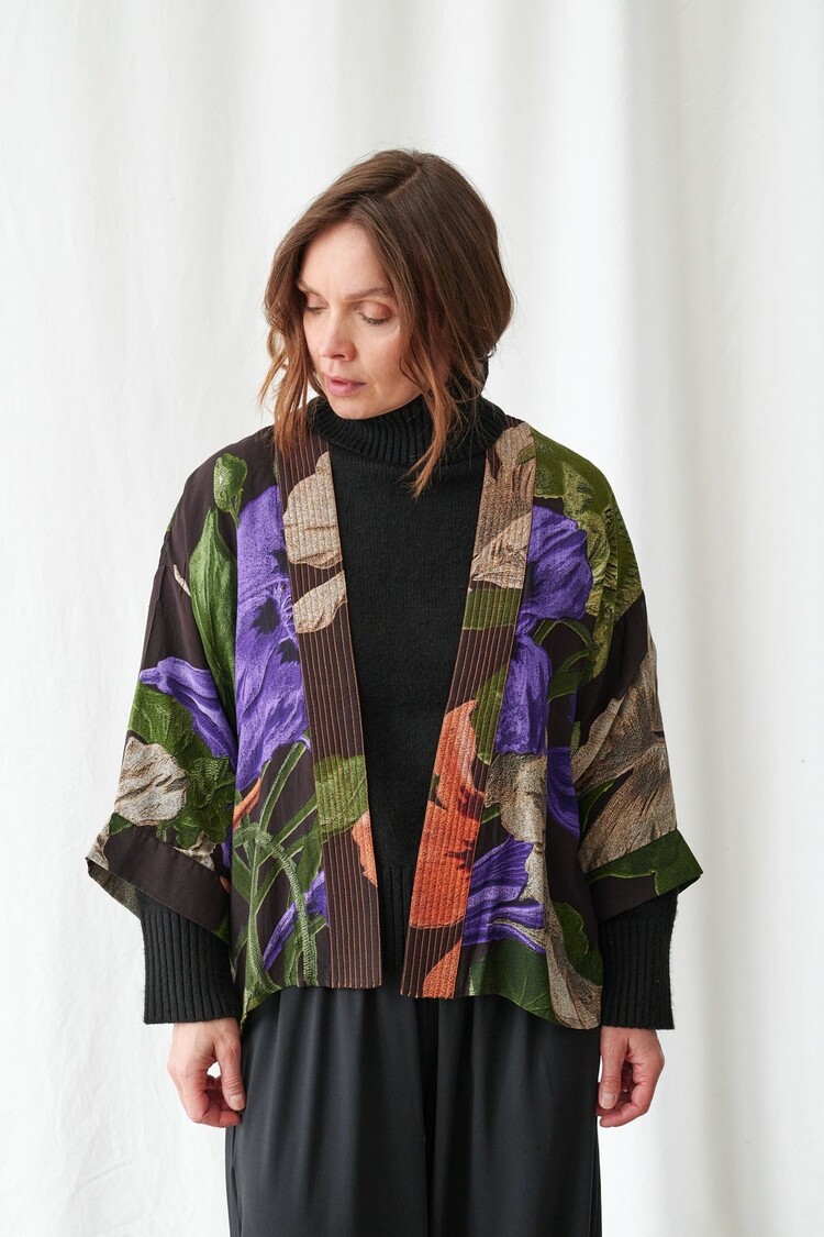 One Hundred Stars Kimono Nasturtium Black One Hundred Stars