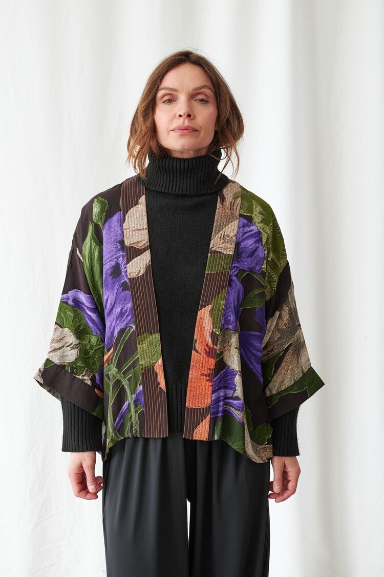 One Hundred Stars Kimono Nasturtium Black One Hundred Stars