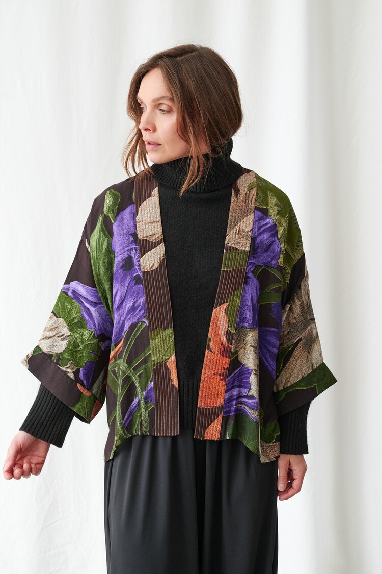 One Hundred Stars Kimono Nasturtium Black One Hundred Stars