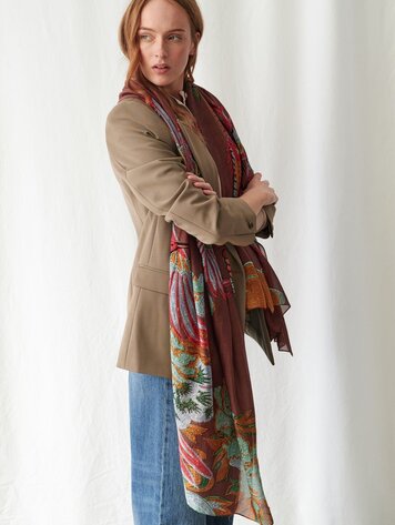 One Hundred Stars Scarf Crane Brown
