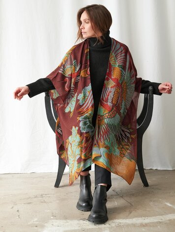 One Hundred Stars Wool Throwover Crane Brown