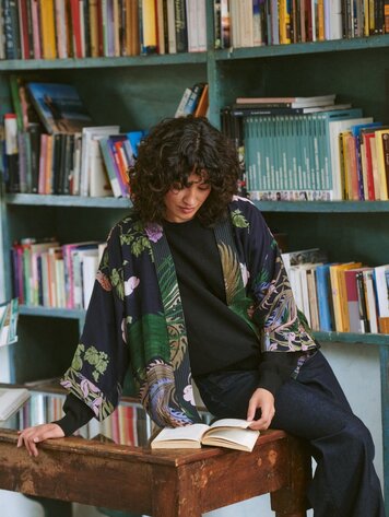 One Hundred Stars Kimono Phoenix Black