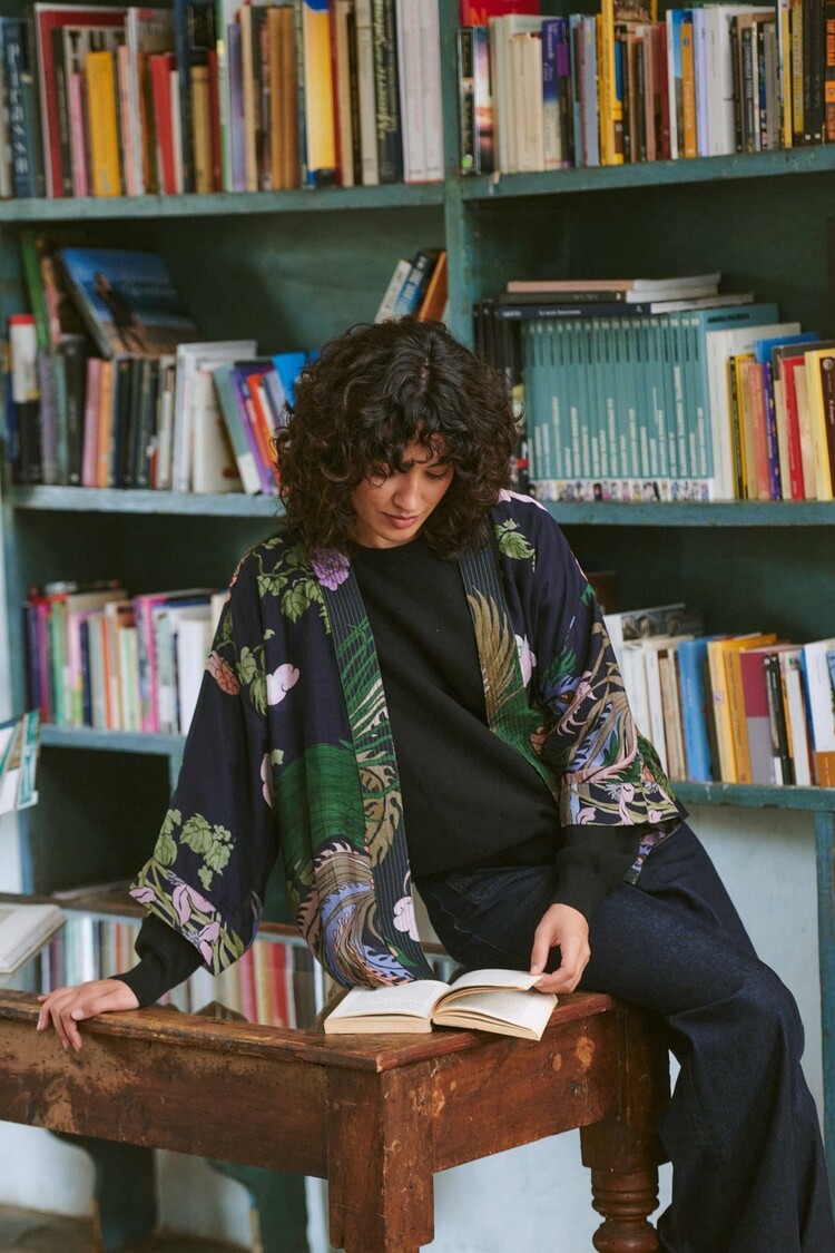 One Hundred Stars Kimono Phoenix Black One Hundred Stars