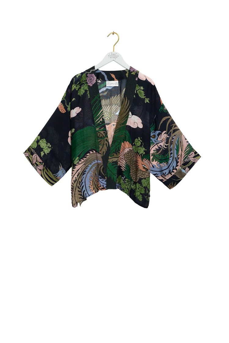 One Hundred Stars Kimono Phoenix Black One Hundred Stars