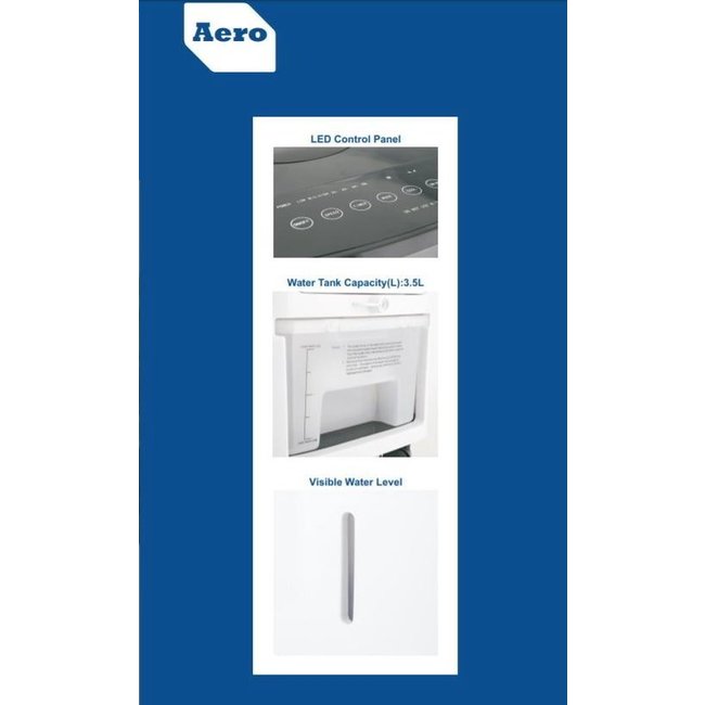Aero® LED Mobiele Aircooler 3 in 1 | Lucht Koeler - Bevochtiger - Reiniger / Zuiveraar | Met Afstandsbediening