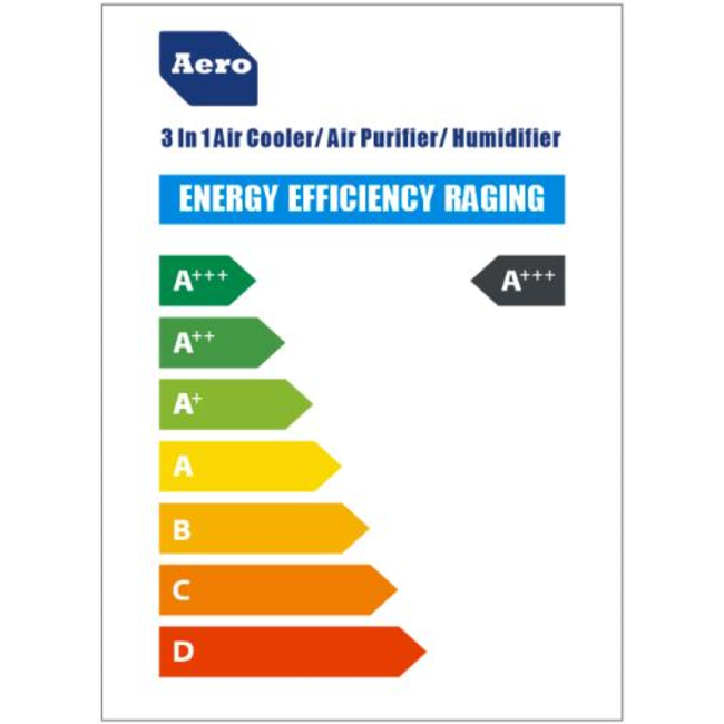 Aero® LED Mobiele Aircooler 3 in 1 | Lucht Koeler - Bevochtiger - Reiniger / Zuiveraar | Met Afstandsbediening