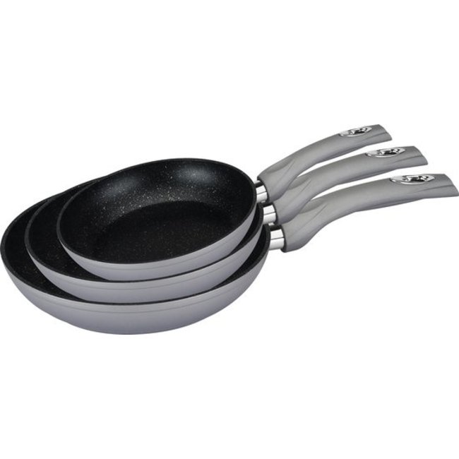 Swiss Pro+ | 3-delige Pannenset met Marmercoating | Milieuvriendelijk
