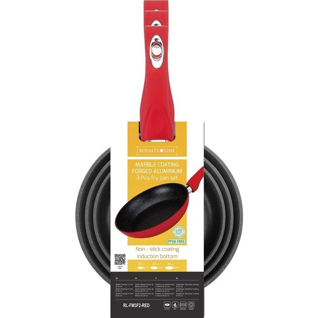 Swiss Pro+ | 3-delige Pannenset met Marmercoating | Milieuvriendelijk