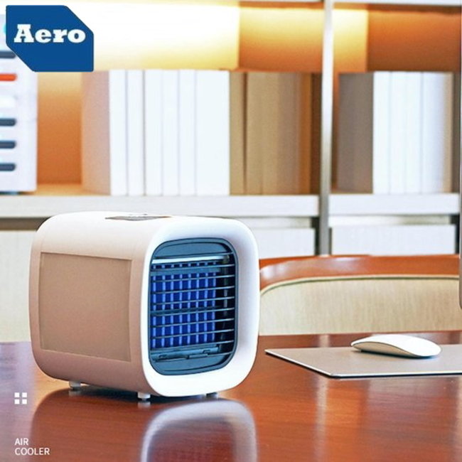Aero® | LED Mini Aircooler 3 - 1 | Lucht Koeler / Ventilator - Bevochtiger - Reiniger / Zuiveraar