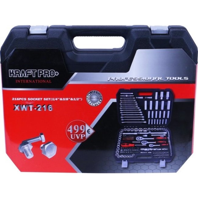 Kraft Pro+ | 216 Delige Doppenset - Professional Tools