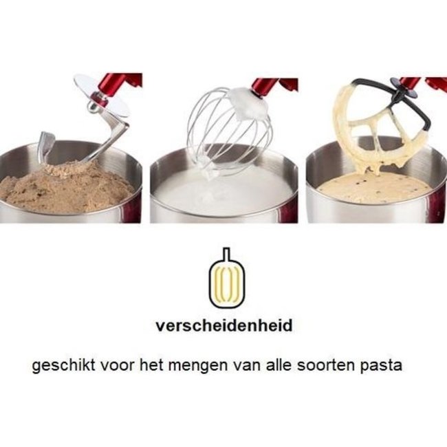 Swiss Pro+ | Keukenrobot / Keukenmachine Zilver - 6.3 Liter - Turbo MAX