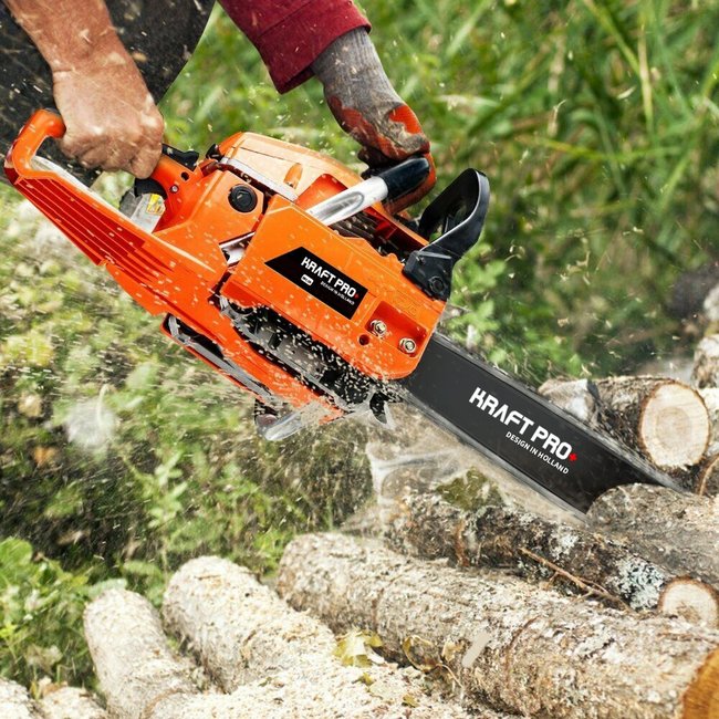 Kraft Pro+ | Kettingzaag 58 CC – Professioneel – 5.2 HP – 18″ (460 mm) – Snoeizaag voor Tuinman of Hovenier