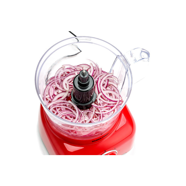 Swiss Pro+  | Krachtige SP800 Retro Line Foodprocessor - 1.2 Liter - 13 Delig | Inclusief accessoires | Imperial Red