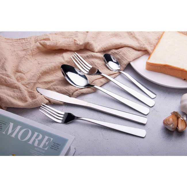 Swiss Pro+ | Bestekset in Koffer - 72 delig - 12 persoons- Zwitsers Kwaliteit - Complete Set - 100% roestvrijstaal - Classic