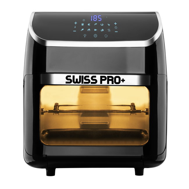 Swiss Pro+ | Power Multi-Function Deluxe Airfryer 12L - 9 in 1 | Hetelucht Friteuse / Oven | TouchBlack Edition | Voor het hele gezin!