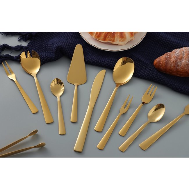 Swiss Pro+ | Bestekset in Koffer - 72 delig - 12 persoons- Zwitsers Kwaliteit - Complete Set - 100% roestvrijstaal - Gold 24K