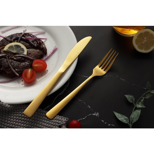 Swiss Pro+ | Bestekset in Koffer - 72 delig - 12 persoons- Zwitsers Kwaliteit - Complete Set - 100% roestvrijstaal - Gold 24K