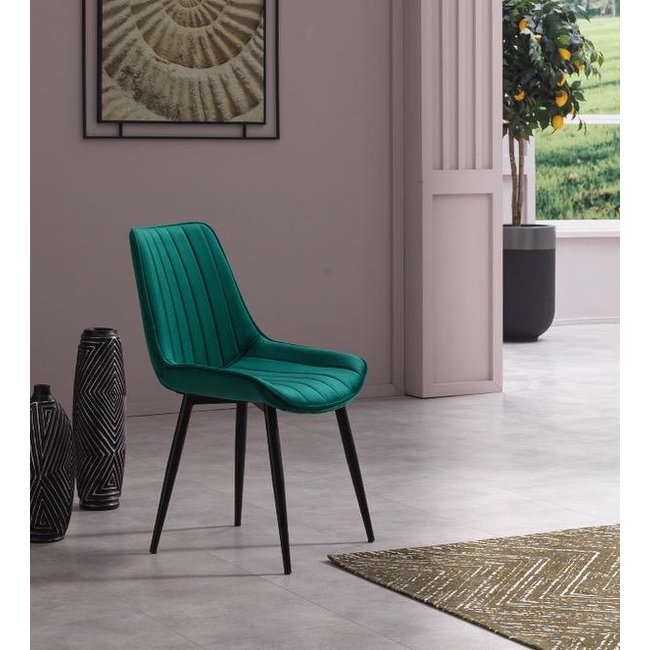 Swiss Homes®  | Luxe Venus Eetkamerstoelen | Forest Green (Groen) - Set van 4 | Nieuw Collectie!