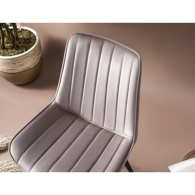 Swiss Homes® Venus Eetkamerstoelen – Cappuccino – Set van 4 – Luxe Velvet Kuipstoelen