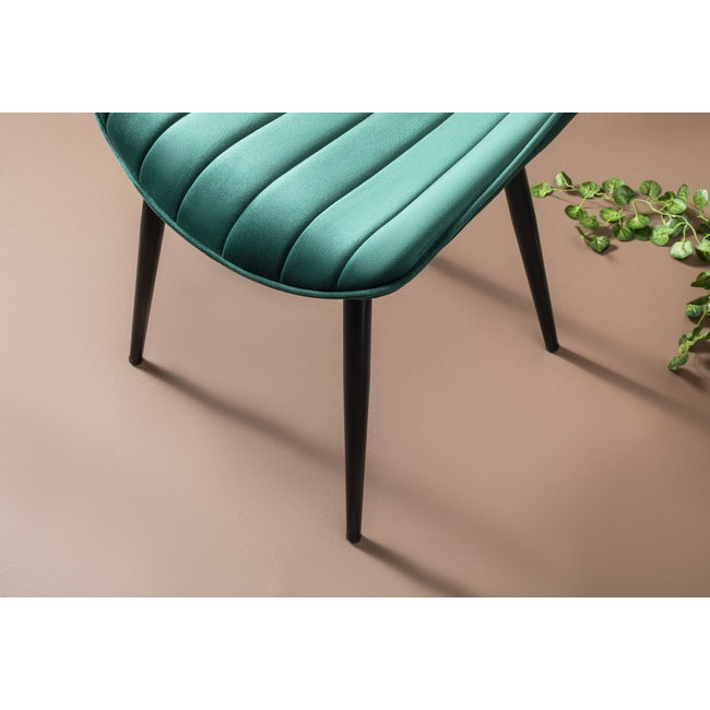 Swiss Homes®  | Luxe Venus Eetkamerstoelen | Forest Green (Groen) - Set van 4 | Nieuw Collectie!