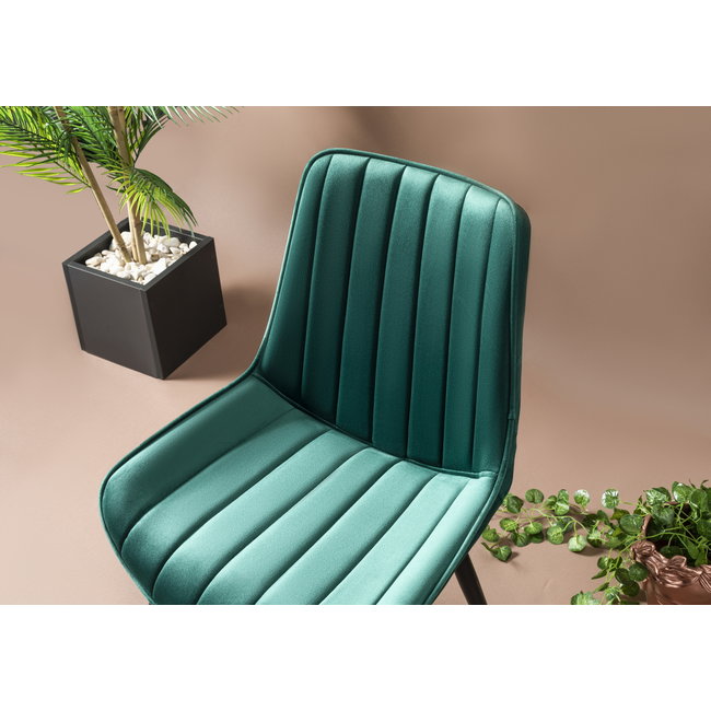 Swiss Homes®  | Luxe Venus Eetkamerstoelen | Forest Green (Groen) - Set van 4 | Nieuw Collectie!