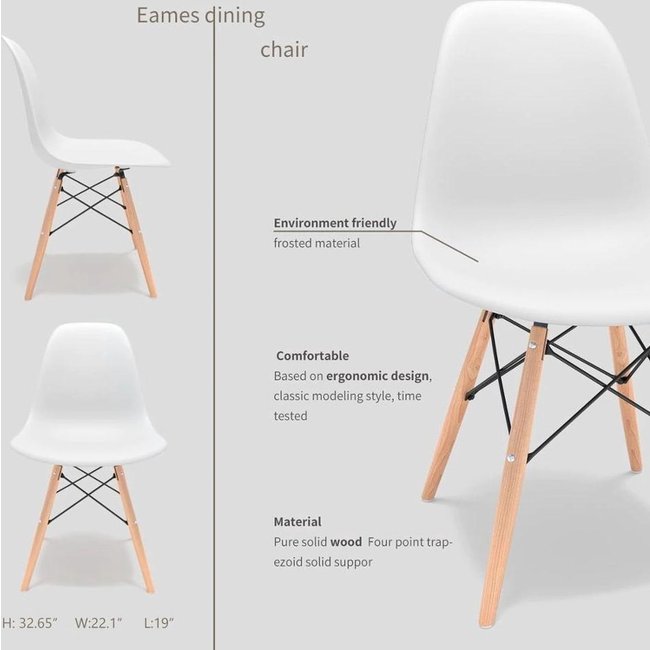 Vista Bene® Vista Eetkamerstoelen – Wit – Luxe Kuipstoelen – Moderne Woonkamer