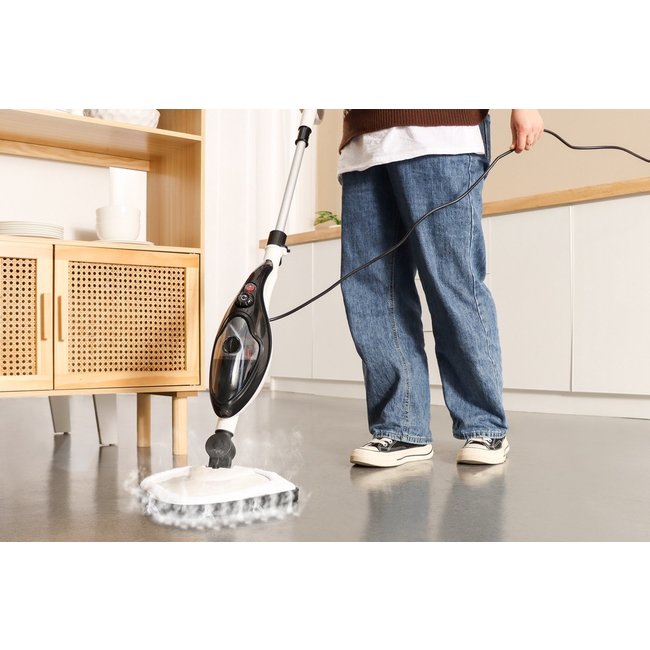 Swiss Pro+  | Stoomreiniger 10 in 1 Handstomer - Met Opzetstukken Voor Alle Vloeren, Bank, Badkamer En Tapijt - Zwart