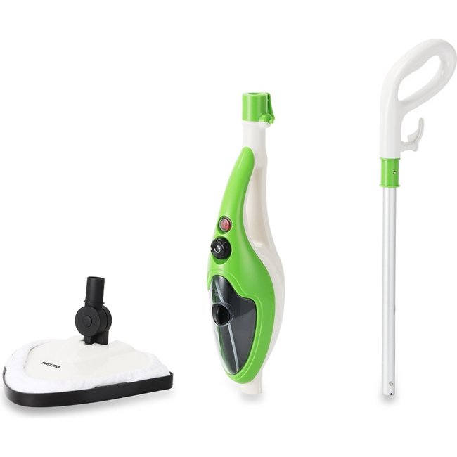 Swiss Pro+  | Stoomreiniger 10 in 1 Handstomer - Met Opzetstukken Voor Alle Vloeren, Bank, Badkamer En Tapijt - Groen