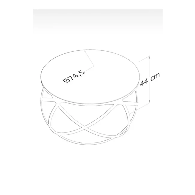 Swiss Homes® Salontafel – Shadow Gold – Glas – Ø75/Ø75/Ø44 cm – Goud Metalen Frame