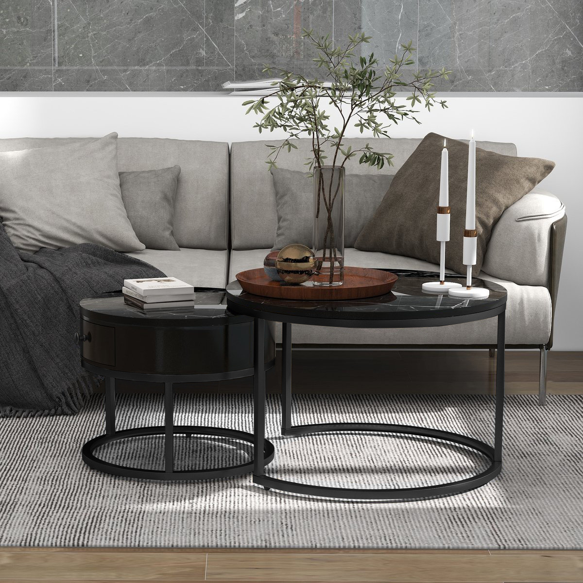 Verona salontafel set van 2, Black kopen | Het Steigerhouthuis Verona salontafel set van 2, Black kopen | Het Steigerhouthuis