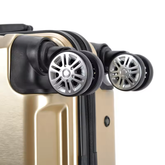 Swiss Homes® Deluxe No. 9 – Luxe 3-delige Kofferset – Shadow Gold (Goud)  met TSA-slot – 20/24/28 inch – Dubbele wielen