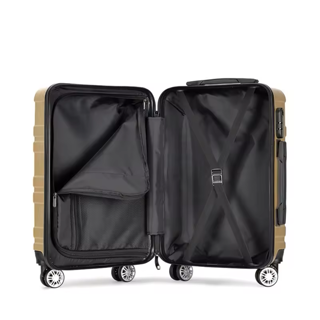 Swiss Homes® Deluxe No. 9 Kofferset – 3-delig – Shadow Gold (Goud) – TSA-slot – 20/24/28 inch – Dubbele Wielen