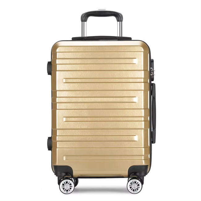 Swiss Homes® Deluxe No. 9 – Luxe 3-delige Kofferset – Shadow Gold (Goud)  met TSA-slot – 20/24/28 inch – Dubbele wielen