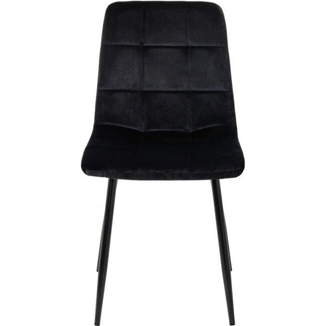 Swiss Homes® Rubi - Velvet Eetkamerstoelen – Zwart  – Set van 4 – Fluweel – Kuipstoel – Luxe Woonkamerstoelen