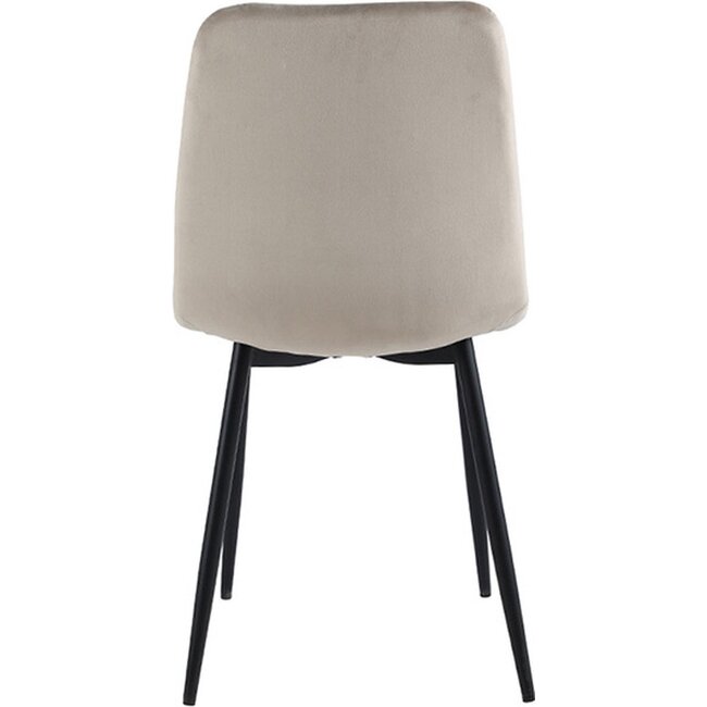 Swiss Homes® Rubi - Velvet Eetkamerstoelen - Set van 4 – Beige Cappuccino – Fluweel – Kuipstoel – Luxe Woonkamerstoelen