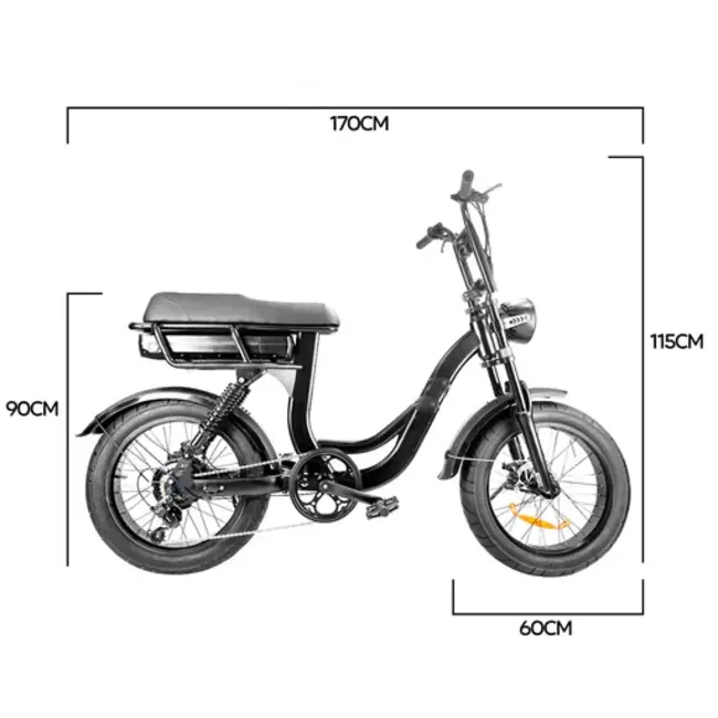 EB8  PRO - 250 Watt - Elektrische Fiets - Fatbike - Hydraulisch - Zwart