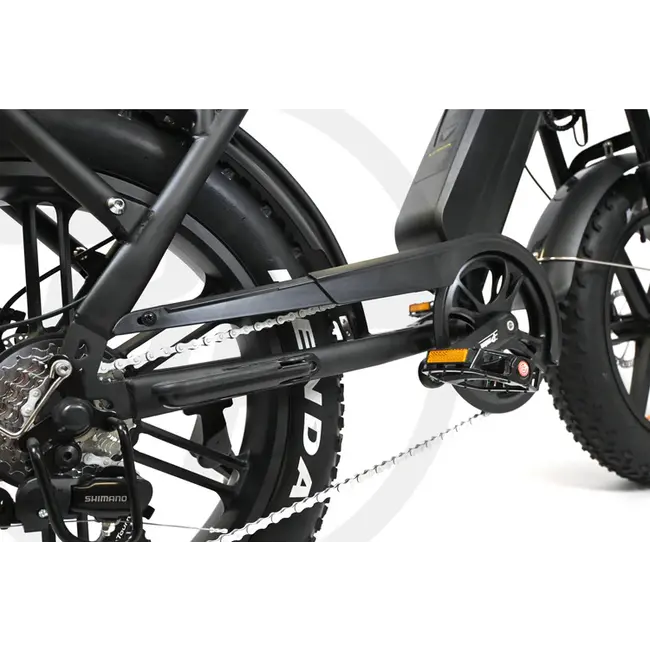 OUXI  V8 5.0 - 2025 Edition | Elektrische Fiets / Fatbike | 80 km Bereik - Mountainbike 25 km/u - 250W Elektrisch E Bike | 7 Versnellingen + Alarmsysteem | Met achterzitje