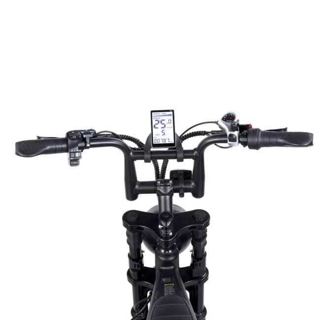 OUXI®  V8 5.0 - Elektrische Fiets – Fatbike – 250W – 25 km/u – 80 km Bereik – 7 Versnellingen – 2025 Edition – Alarmsysteem – Inclusief Achterzitje