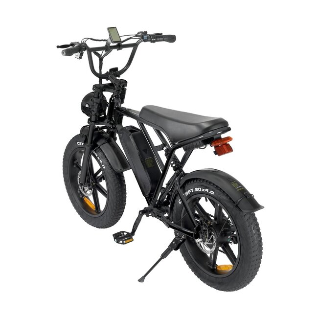 OUXI® H9 3.0 - Elektrische Fiets – Fatbike – Zwart – Voorrek – Telefoonhouder – Voetsteuntjes – Alarmsysteem