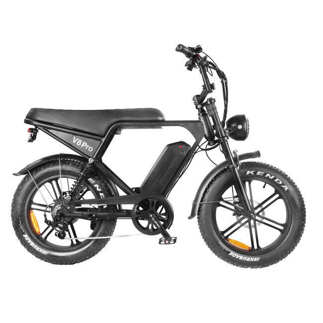 OUXI® V8 PRO 5.0 - Elektrische Fiets – Fatbike – 250W – 25 km/u – 80 km Bereik – 7 Versnellingen – Alarmsysteem – Inclusief Voorrek