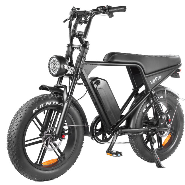 OUXI® V8 PRO 5.0 - Elektrische Fiets – Fatbike – 250W – 25 km/u – 80 km Bereik – 7 Versnellingen – Alarmsysteem – Inclusief Voorrek