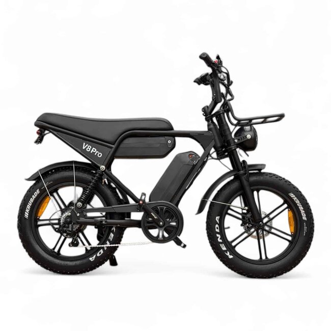 OUXI® V8 PRO 5.0 - Elektrische Fiets – Fatbike – Dubbele Accu – 150 km Bereik – 250W – 25 km/u – 2026 Long Range Edition – Inclusief Voorrek
