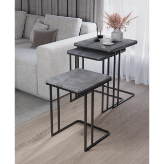 Swiss Homes® Salontafels / Bijzettafels - Nero Dorato | Aurora Series