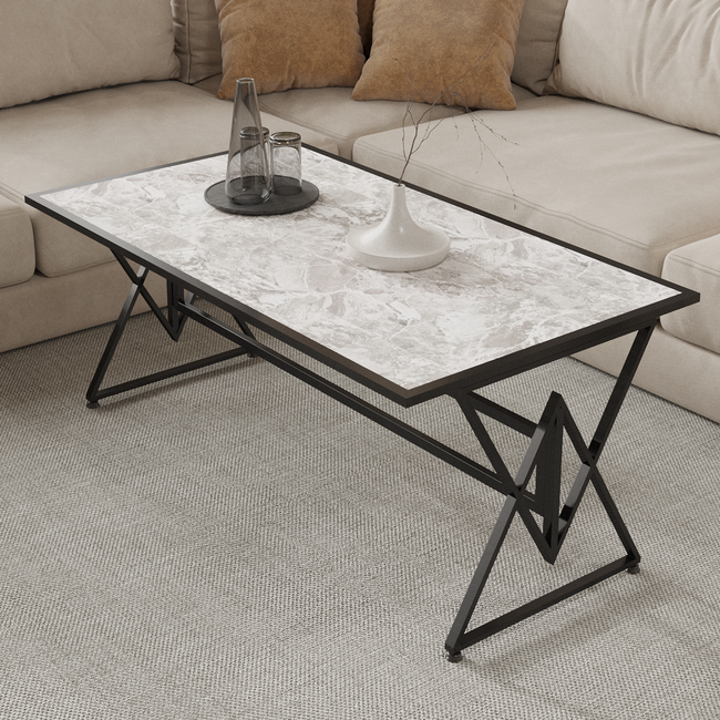 Swiss Homes® Vega Series | Carrara White (Wit) - Luxe Salontafel / Eettafel