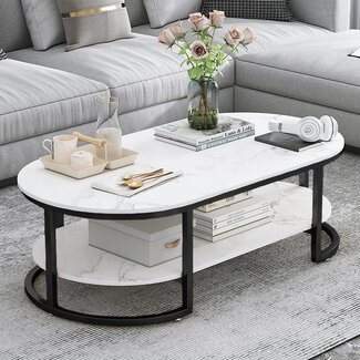 Swiss Homes® Zarix Series | Salontafel 100 CM – Mystic White