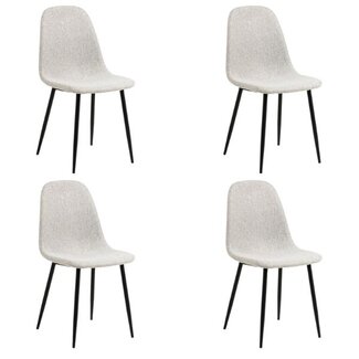 Swiss Homes® Silvara | Eetkamerstoelen – Set van 4 – Lichtgrijs