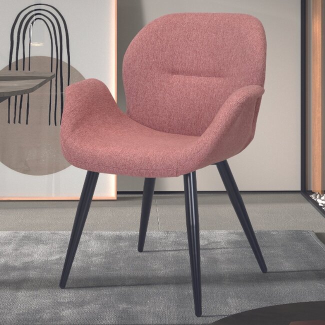 Swiss Homes® Elara Rose – Roze– Comfortabel – Moderne Stoffen Kuipstoel